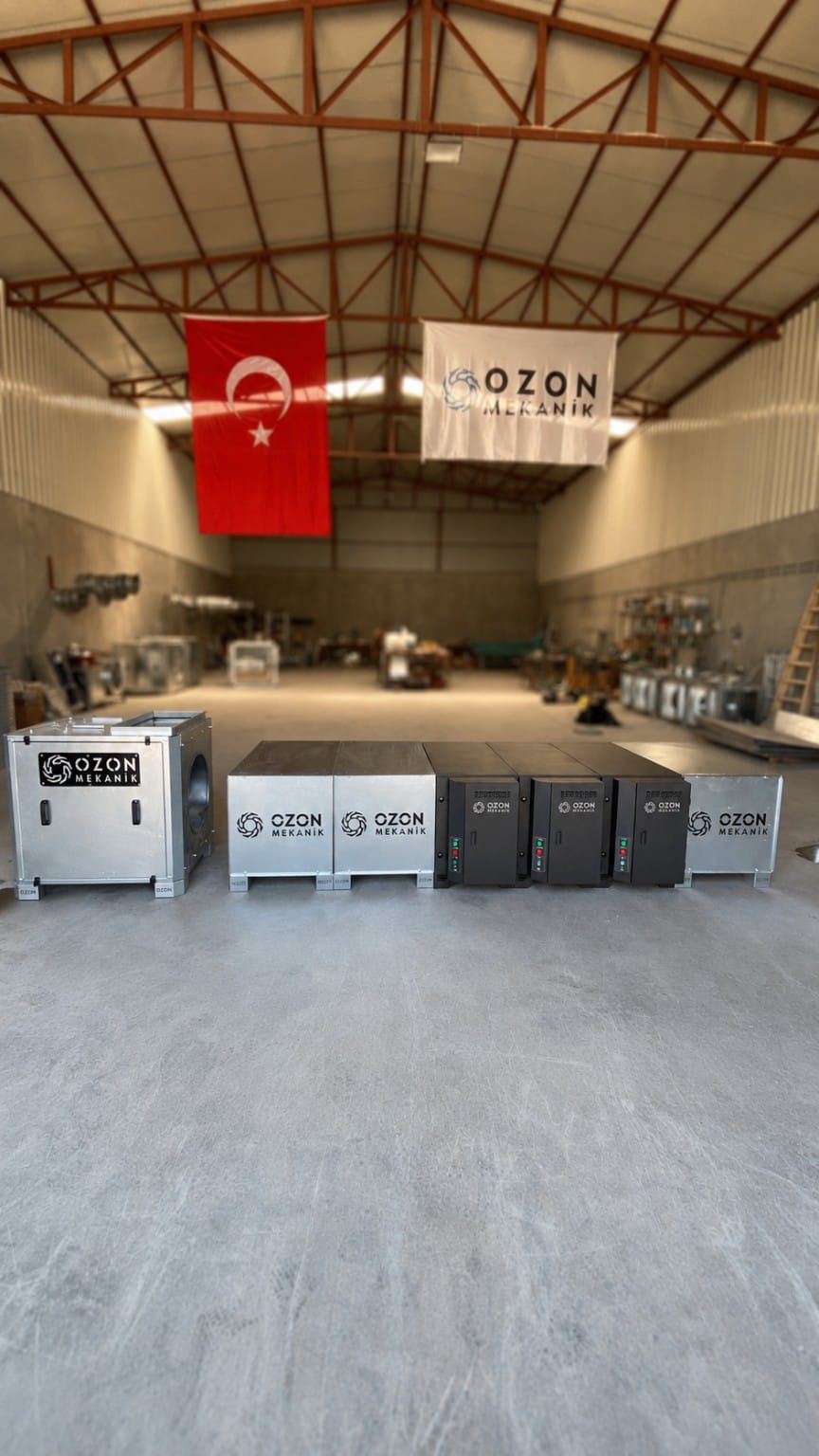 Ozon Mekanik imalathanesinde üretilen elektrostatik filtre sistemleri